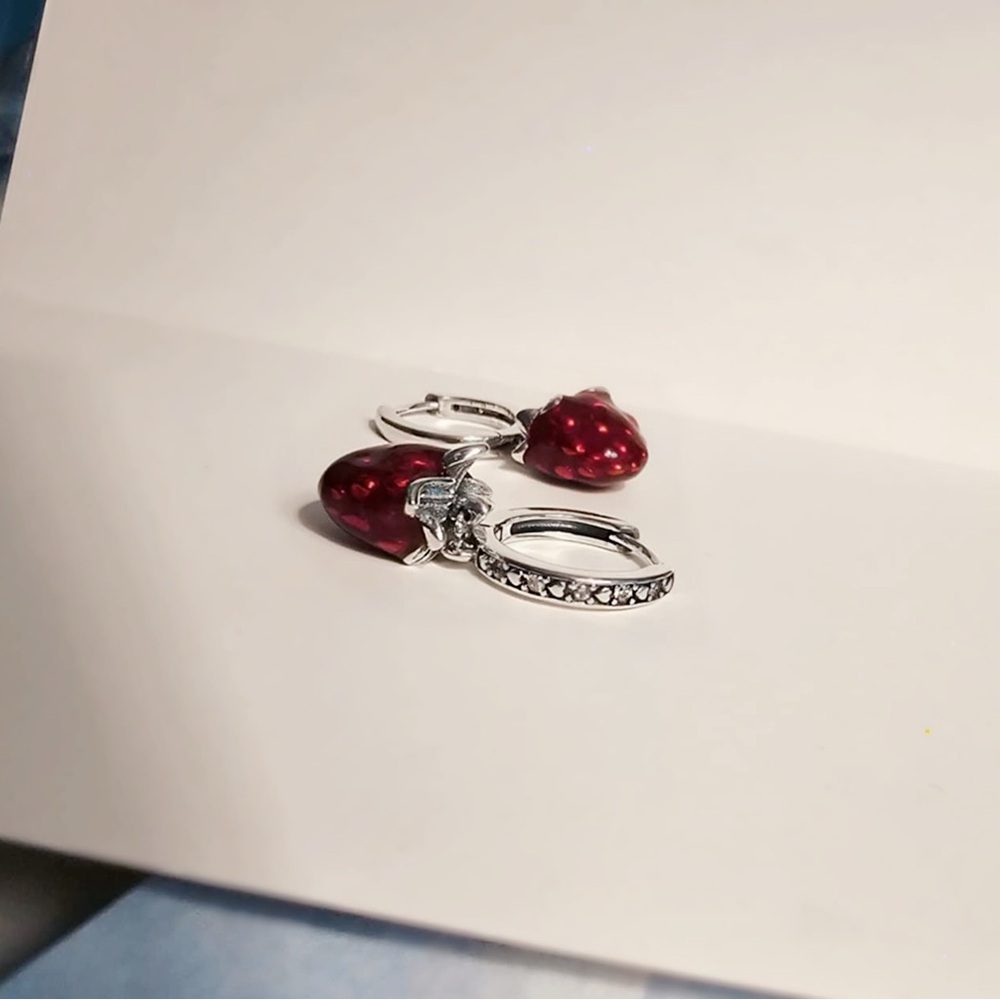 Sterling Silver Hoop Earrings - Picture 2 of 3